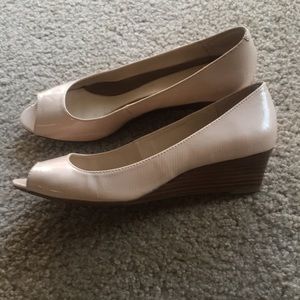 Calvin Klein peeptoe wedge